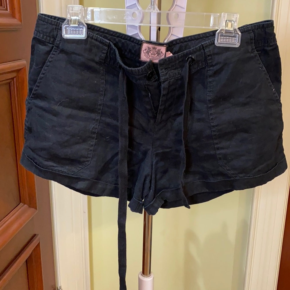 Juicy Couture Linen Shorts Black Medium